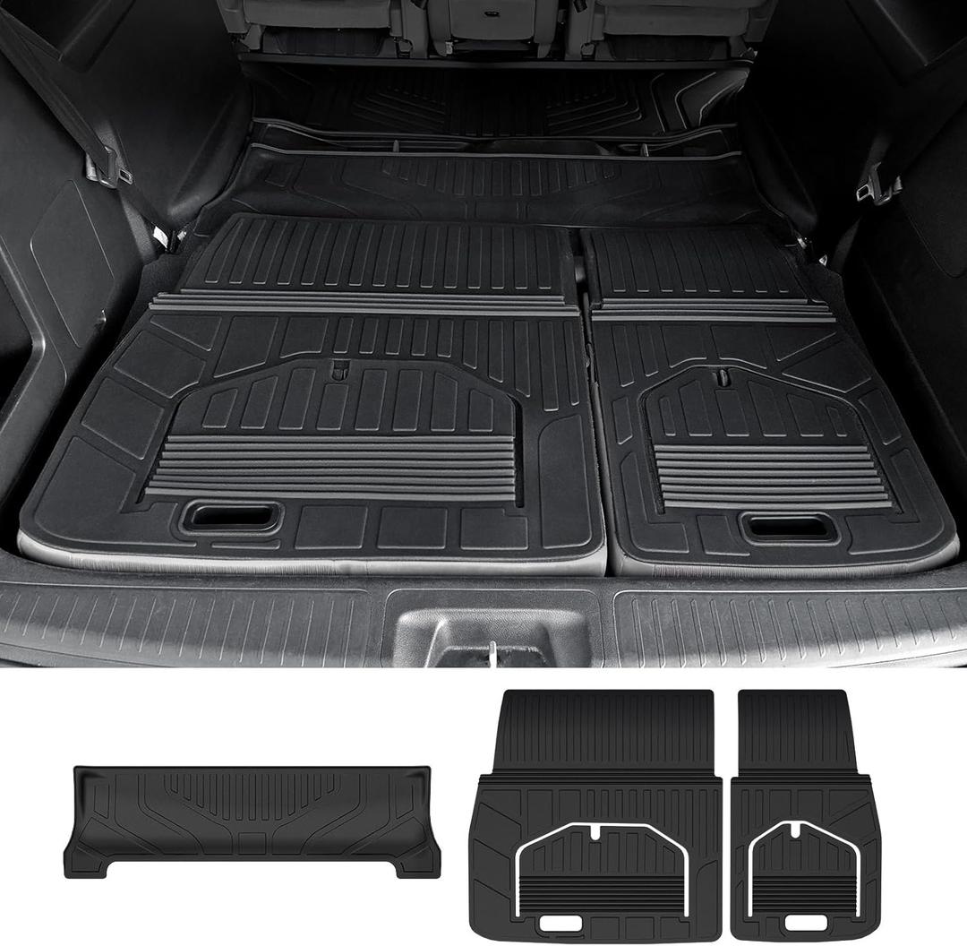 JOULARISE Cargo Mat for 2018-2026 Honda Odyssey Fold Down 3rd Row Seat into The Well, All Weather TPE Trunk Cargo Liner Mat Accessories(Cargo Liner for Stowed Flat 3rd-Row Seating)