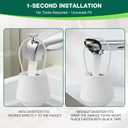 Bath Filter for Tub Faucet, 15-Stage Filtration (2500 Gallons), Removes Chlorine/Fluoride/Heavy Metals, pH Balancer, BPA-Free, Easy Install for Sensitive Skin, Baby & Pets (White)