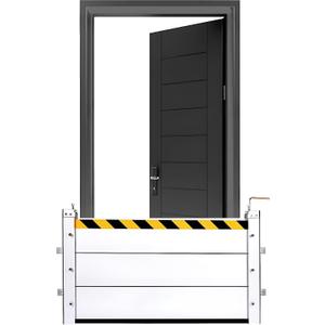 Aluminum Flood Protection Barrier for 32" 36'' 42'' 72'' 96"Doors, Quick Detachable Reusable Flood Control Baffle - Front Door/Basement Entrance/Backyard Flooding Water Barriers (for 34" - 36" Door)