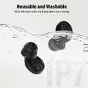 Ear Plugs for Sleeping Noise Cancelling - 35dB Reusable Ear Plugs with 7 Eartips and Carry Case - Flexible Hearing Protection - Replaceable Single/Double Eartips for Sleep, Focus, Travel, Work