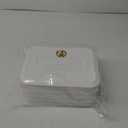 4-Layer Food Storage Containers with Lids,Cookie Storage Containers,Good Sealing Dumpling Box,Stackable Snack Container, Time Recoder, White/Tan