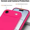 2 x Compatible with iPhone Air Case, Shockproof Liquid Silicone Protective Phone Case with Soft Anti-Scratch Microfiber Lining Ultra Slim Drop Protection Phone Cover (Rose Red)