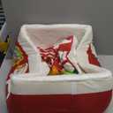 Ramen Noodle Dog & Cat Bed,Keep Warm and Super Soft Creative Pet Nest for Indoor Cats,Removable Washable Cushion for Small Medium Large Dogs and Cats (19.7"L x 19.7"W x 7.9"Th, red)