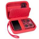 PAIYULE Travel Case Compatible with RG353V/ RG353VS/ R36S Retro Handheld Game Console, Handheld Emulator Storage Holder Organizer, Android Game Console Carrying Bag (Red) (Box Only)
