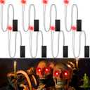 8Pack Halloween Glowing LED Eyes for Mask,Halloween LED Glowing Light Up Eyes,Glowing Eyes Lights for Halloween Skulls (Red)