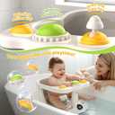 Baby Bath Seat for 8-18 Months, Non-Slip Toddler Bath Chair with Suction Cups & Temperature Display, Ergonomic Infant Bath Seat with Toy Tray, BPA-Free Baby Bath Tub Seat for Sitting Up
