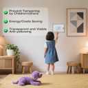 AUURIO Upgraded Thermostat Lock Box with Key, Large Space Thermostat Cover Seamless Anastomosis, Clear Decorative AC Lock Box Cover on Wall Fits Thermostats 4.8" H x 6" W or Smaller