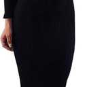 Women Sexy V Neck Long Sleeve Solid Bodycon Midi Dress M