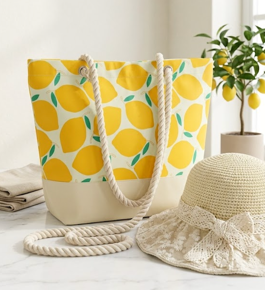 Fokongna Beach Bag Sun Straw Hat, Tote Bag for Women Friends Travel Aloha Bags Waterproof Travel Vacation Gifts