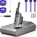 Upgraded 9000mAh V8 Battery Replacement for Dyson Compatible with V8 Battery Replacement Absolute Motorhead Fluffy SV10 Carbon Fiber Vacuum Cleaner