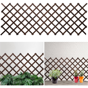 Expandable Garden Trellis Large Wooden Lattice Fence Wall Panel Lattice Trellis for Climbing Plants Outdoor Ivy Vine Rose Clematis for Garden Patio Room Decor 78.7x35.4IN