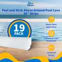 Blue Wave 48-inch Peel and Stick Above Ground Pool Cove Foam, 19 Pack Liner Protection & Floor Support Made of High-Density Waterproof Foam Easy to Install Above Ground Pool Accessories