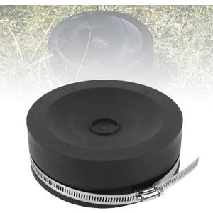 RULLINE 5" Flexible PVC Cap with Stainless Steel Clamps Sewer Cleanout Cap Black PVC Pipe Cap