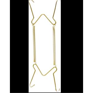 MroMax Plate Hanger 12.01" W Type Stainless Steel Plate Hangers Invisible Wall Hooks for Walls Compatible Decorative Plates Hooks Dish Display Holder Golden 8PCS