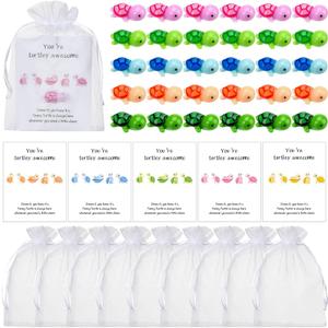 TaoBary 100 Sets Employee Inspirational Gift Bulk for Coworkers Staff Teacher Appreciation Gifts Bulk Classic You Turtley Awesome Animal Pun Thank You Gift Sets for Office Staff Volunteer