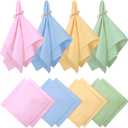 Moukeren 12 Pcs Easter Cloth Napkins 18.5 x 18.5 Inch Dinner Napkins Solid Plaid Easter and Spring Fabric Reusable Cotton Kitchen Towels for Holiday(Classic)