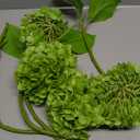 Real Touch Green Hydrangea Artificial Flowers (4-Pack) -20" Faux Hydrangea Flowers with Long Stem & Leaves Realistic Fake Hydrangeas for Home Decor Floral Arrangements Wedding Bouquets Centerpieces