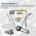 Timing Chain Kit with Water Pump for Honda Accord 2008-2013, Acura ILX 2013-2015, CR-V 2010-2014, TSX 2009-2014, Civic 2012-2015, Crosstour 2012-2015 | L4 2.4L DOHC Engine Only | OEM #14401R40A01