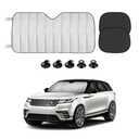 Dickno Car Windshield Sun Shade, 55.1"×27.5" Foldable Front Window Shade Protect Your Car from Sun Heat & Glare Best UV Ray, Auto Windscreen Sun Blocker Shield with 2 Side Window Shades