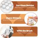 AuroTrends 2 oz Glass Bottles with Lids 16 Pack, Leak-Proof Ginger Shot Bottles with Caps (White), Ideal for Protein Powder, Juice, Samples, Whiskey(Dishwasher Safe & Refrigerator Safe Only)