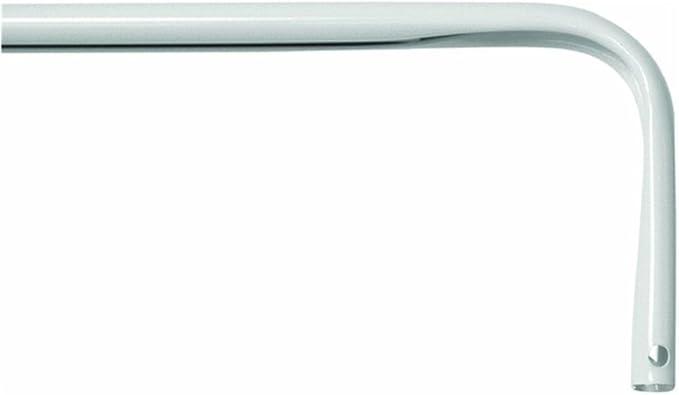 Adjustable Double Curtain Rod with 2.5 and 3.5 Inch Projection - 48-86 Inches, White Finish, Includes Mounting Hardware - 1 Pack