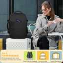 Travel Backpack For Women Men Airline Approved Carry On Backpack, Waterproof Outdoor Sports Rucksack Weekender Overnight College Business Backpack Fits 15.6 Inch Laptop - Black (Medium)