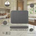 MicoYang Silicone Dish Drying Mat for Multiple Usage,Easy clean,Eco-friendly,Heat-resistant Silicone Mat for Kitchen Counter or Sink,Refrigerator or Drawer Liner Grey 2XL 24 inches x 18 inches