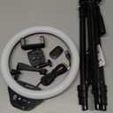 Sensyne 10'' Ring Light with 50'' Extendable Tripod Stand, LED Circle Lights with Phone Holder for Live Stream/Makeup/YouTube Video/TikTok, Compatible with All Phones (Nature)