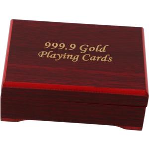 Hemoton Wooden Poker Storage Box Vintage Design Compact Playing Card Case Organizer for Desktop Use Practical Wooden Case for Deck Cards Friends and Family