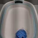 Collapsible Dog Bath Tub for Small Dogs & Cats, Portable Puppy Bath Tub with Water Drain Plug, Space Saving Foldable Pet Bathtub for Indoor & Outdoor Use, Blue