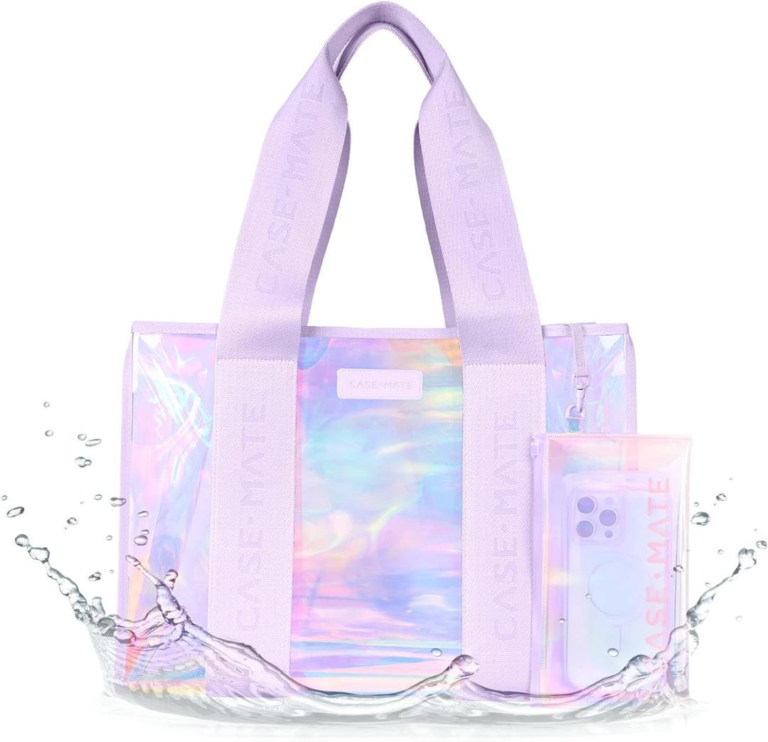 Case-Mate Soap Bubble Large Jelly Tote w/ Phone Pouch for Women - Iridescent