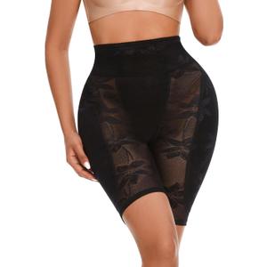 SEXYWG Women Hip Lifting Shapewear Hip Enhancer Pads Shorts Shapewear Control Padded Panties for Curvy Body (Black, S)