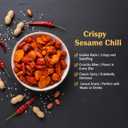 4 x SODGHYTR Chinese Spicy Crispy Chili Snack with Sesame Seeds,Crispy Fried Spicy Chips,Ready To Eat, 108g/3.8oz,Peanuts+Chilies+Broad Beans, Suitable for Lamian Noodles, Rice and Sushi Mix