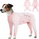 Yeapeeto Dog Sun Protection Cooling Suit UPF 50+, Quick-Dry Breathable Jumpsuit for Large & Medium Dogs, Outdoor Dirt-Resistant Shedding Control Pet Apparel (Blush Pink, X-Large)