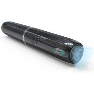 SIEANE Long Ventilated Electric Toothbrush Travel Case, Portable Holder, Fits Most Standard Straight Electric Toothbrushes (Black)