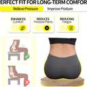 Comfort Memory Foam Seat Cushion for Car Seat Driver, Tailbone (Coccyx) Pain Relief Pad for Driving, Office Chair (Beige)