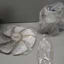 Garwarm 20" Caged Ceiling Fan With Light, Flush Mount Bladeless Fandelier With Remote, Small Low Profile for Bedroom, Kitchen, Dining Room, White Gold