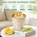 Citronella Candles Outdoor, 28oz Large Citronella Candles - 180 Hours Burn Time, 3-Wicks Outdoor Candle for Patio, Garden, Camping, Yard, Balcony, Summer Party & Home