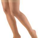 Truform Sheer Compression Stockings, 8-15 mmHg, Women's Thigh High Length, 20 Denier, Beige, Medium