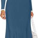ZESICA Women's Long Sleeve Sweater Dress 2026 Fall V Neck Ribbed Knit Casual Formal Cocktail Bodycon Maxi Dresses, Large 