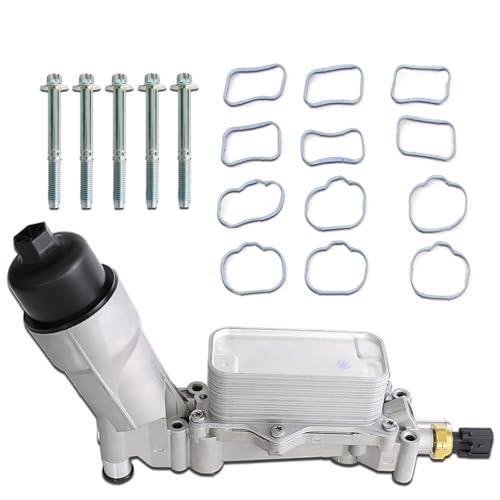 MITZONE 926-876 926-959 Aluminum Oil Cooler Filter Housing Assembly Compatible with 2011-2025 Chrysler Dodge Jeep Grand Cherokee Ram 1500 2014-2024 Ram ProMaster 1500 2500 3500 3500 3.6L V6 68308741AC