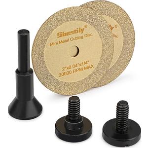 Diamond Cutting Wheel 2 Inch Die Grinder Cut Off Wheel for Metal & Stainless Steel, Nuts, Bolts, Screws, Gypsum, Ceramic, Glass, PVC Pipe, Rotary Tool Drill Cutter Attachment