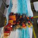 Leowefowa Summer Christmas Backdrop 10x8ft July Christmas Banner Seaside Box Backdrops for Photography Summer Christmas Tree Backdrops for Parties Xmas Tree Photo Props Vinyl