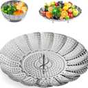 Zocy Steamer Basket, Stainless Steel Vegetable Steam Baskets for Steaming Cooking Expandable to Fit Various Size Pot (5.5" to 9.3")