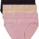 Warner's Women's Blissful Benefits Dig-Free Seamless Hipster 3-Pack Ru7323w (Large)