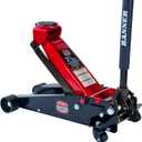 Blackhawk B6350 Black/Red Fast Lift Service Jack - 3.5 Ton Capacity, 28 1/2" L x 13 3/4" W x 6 1/2" H