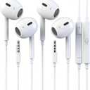 2 Packs Wired iPhone Earbuds Headphones 3.5mm Earphones with Microphone & Built-in Remote Compatible for iPhone, iPad, iPod, Laptop, PC, Android, MP3/4 Most 3.5mm Audio Devices for School