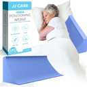 JJ CARE Bed Wedges & Body Positioners - 23.6 Inch, 30 Degree Curved Body Positioning Wedge Pillow for Side Sleeping, Foam Wedge Pillow for Bed Ridden with Pillow Case