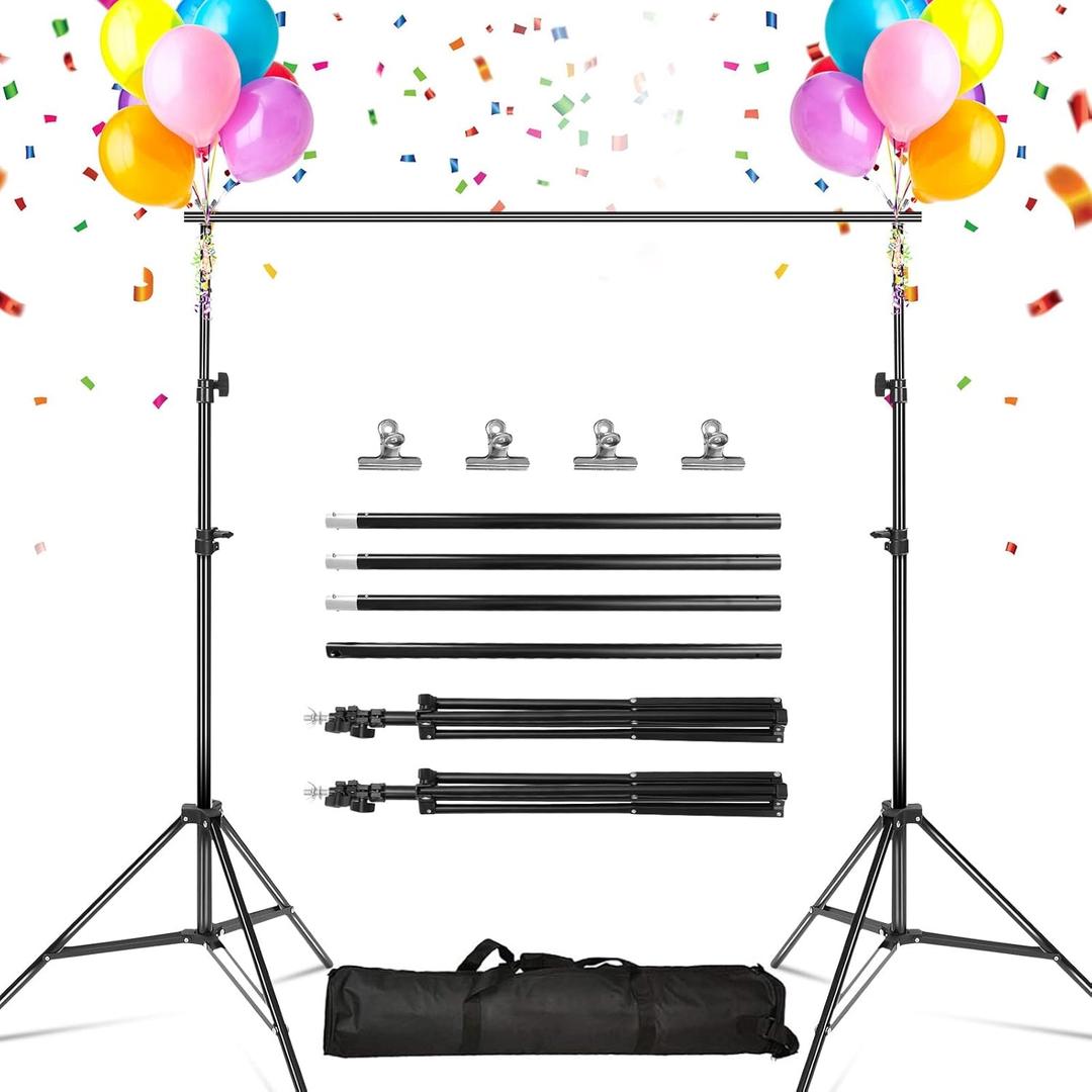 iMounTEK Backdrop Stand Photo Video Studio, 10Ft Wide Adjustable Backdrop Stand, Background Support System Kit with Clamps Carry Bag for Photography/Wedding/Party Decoration iMounTEK Backdrop Stand Photo Video Studio, 10Ft Wide Adjustable Backdrop Stand, Background Support System Kit with Clamps Carry Bag for Photography/Wedding/Party Decoration