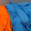 Halloween Costume for Men Shirt and Pants Set with Orange Scarf Classic Movie Outfits Cosplay (X-Large, White Blue)